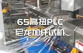 65高扭+PLC，尼龍加纖雙螺桿造粒機(jī)試機(jī)